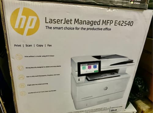 Hp Laserjet Managed MFP E42540 — Copier Machines at DE-BEST OKIBE, Alaba International Market Lagos Nigeria